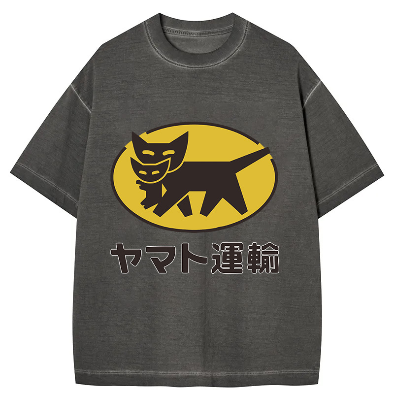 Tokyocanvas Yamato transport Logo Gradient Washed T-Shirt