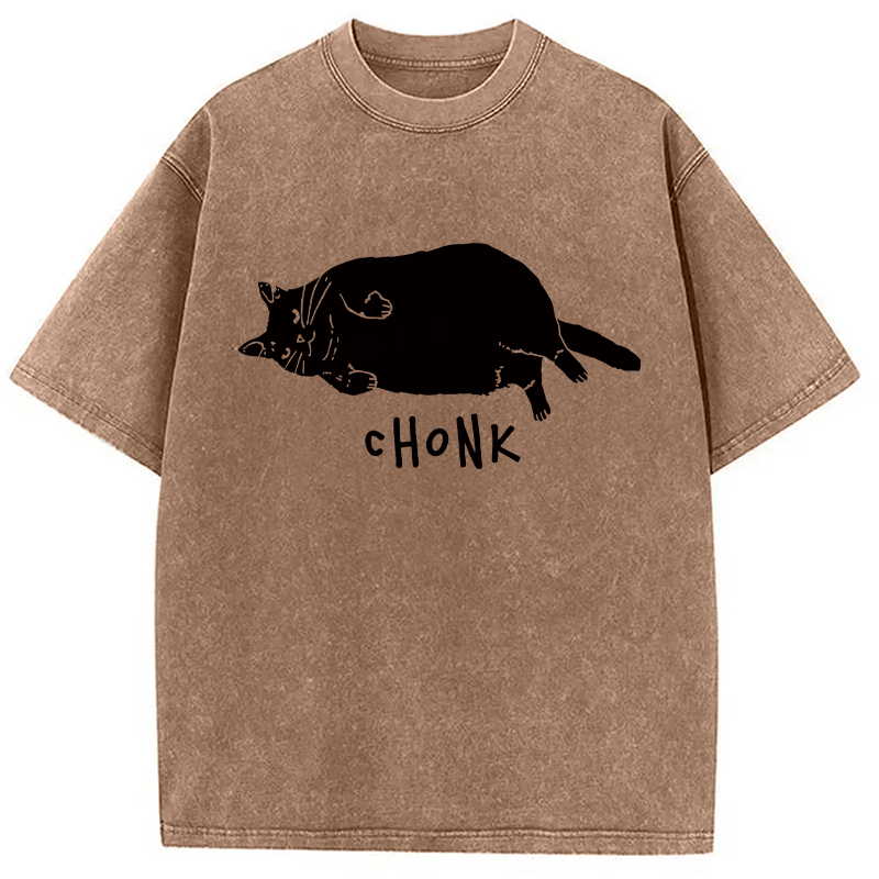 Tokyocanvas Chonk Cat Washed T-Shirt