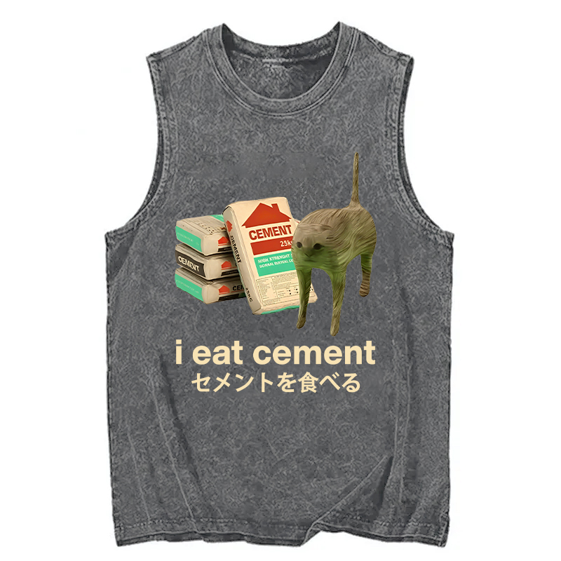 Tokyocanvas I Eat Cement Washed Tank