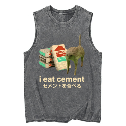 Tokyocanvas I Eat Cement Washed Tank