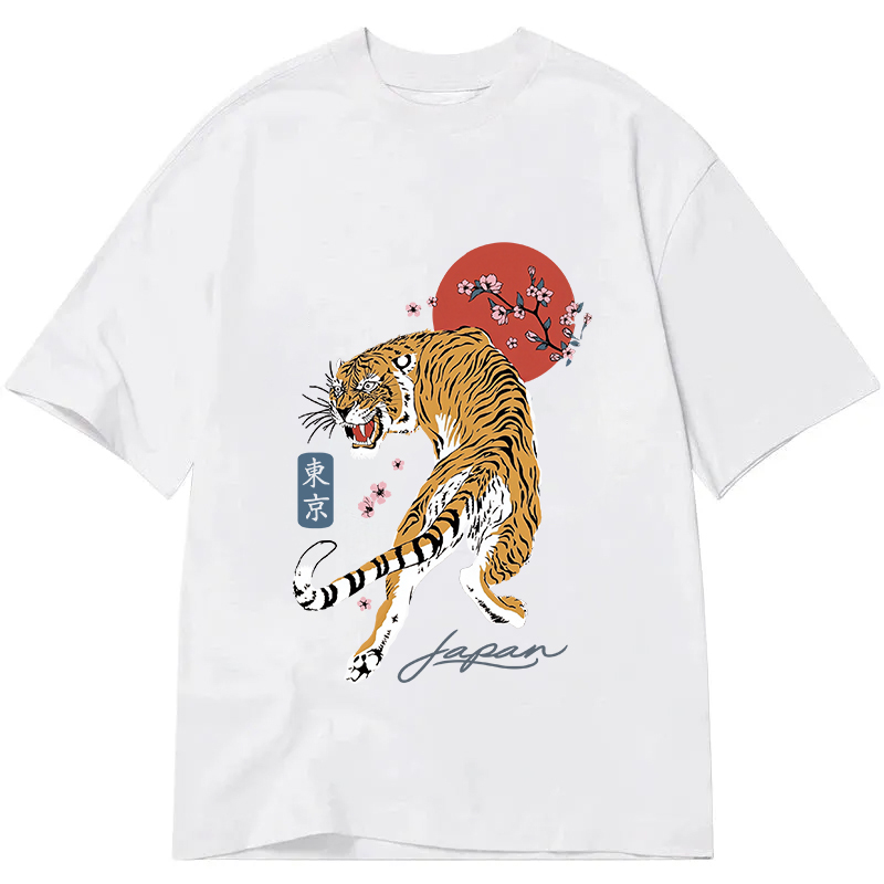 Tokyocanvas Tiger Blossom Japanese Sakura Classic T-Shirt