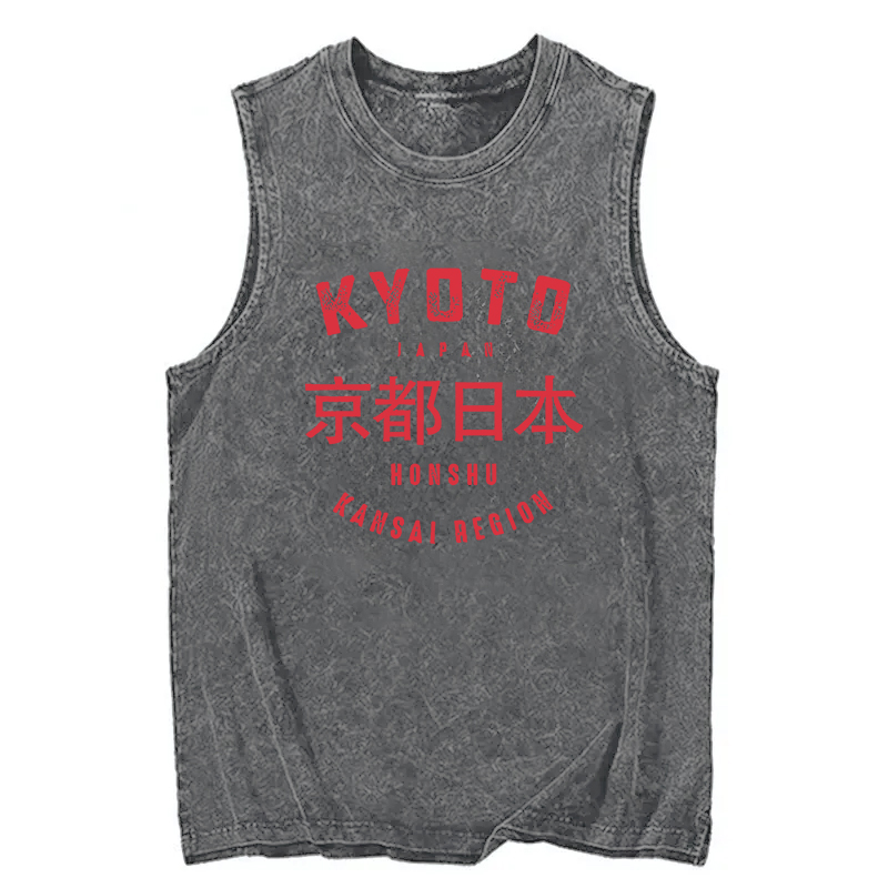 Tokyocanvas Kyoto City Japan Vintage Washed Tank