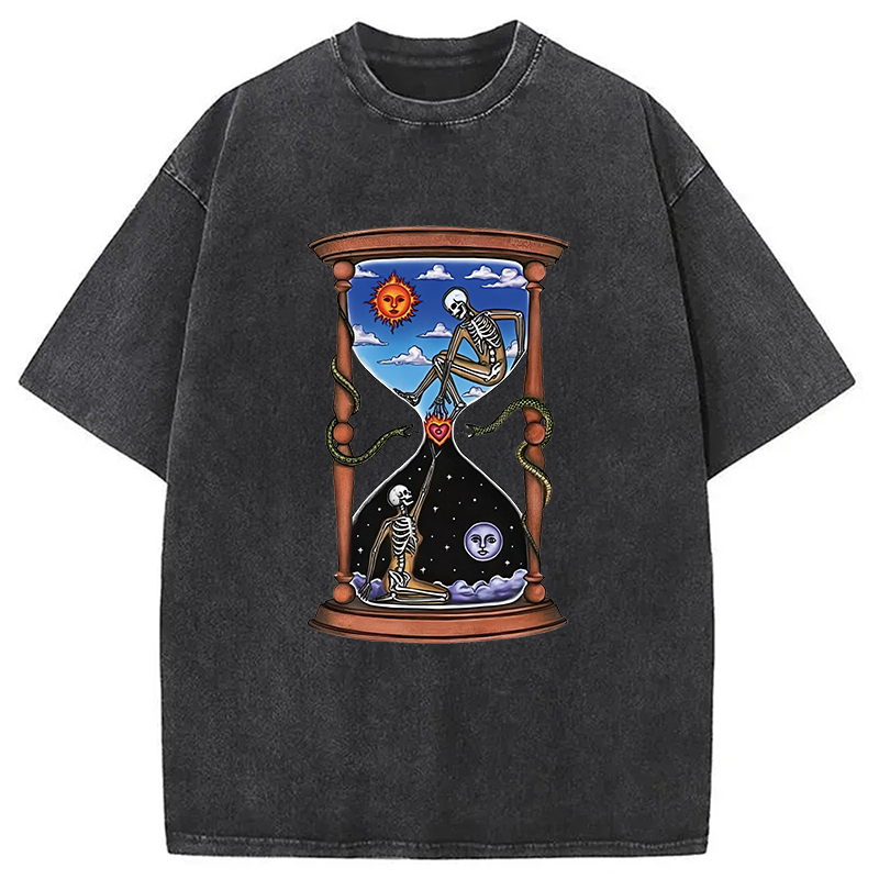 Tokyocanvas Love Fire Hourglass Washed T-Shirt