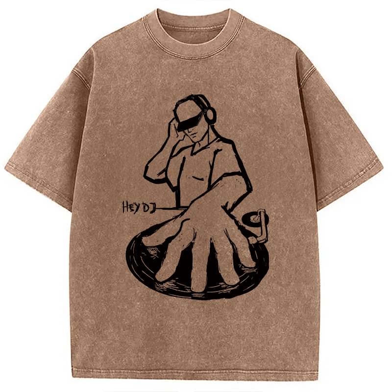 Tokyocanvas Hey DJ Washed T-Shirt