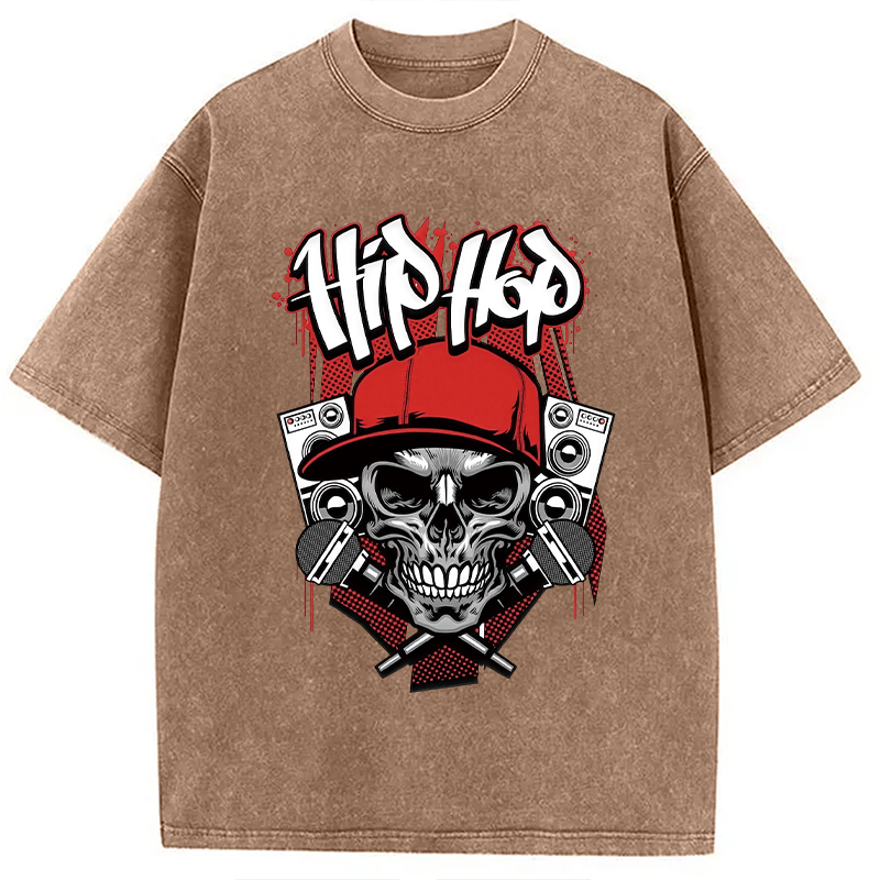 Tokyocanvas Skull Hip Hop Washed T-Shirt