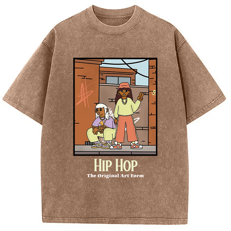 Tokyocanvas Hip Hop The Original Art Form Washed T-Shirt