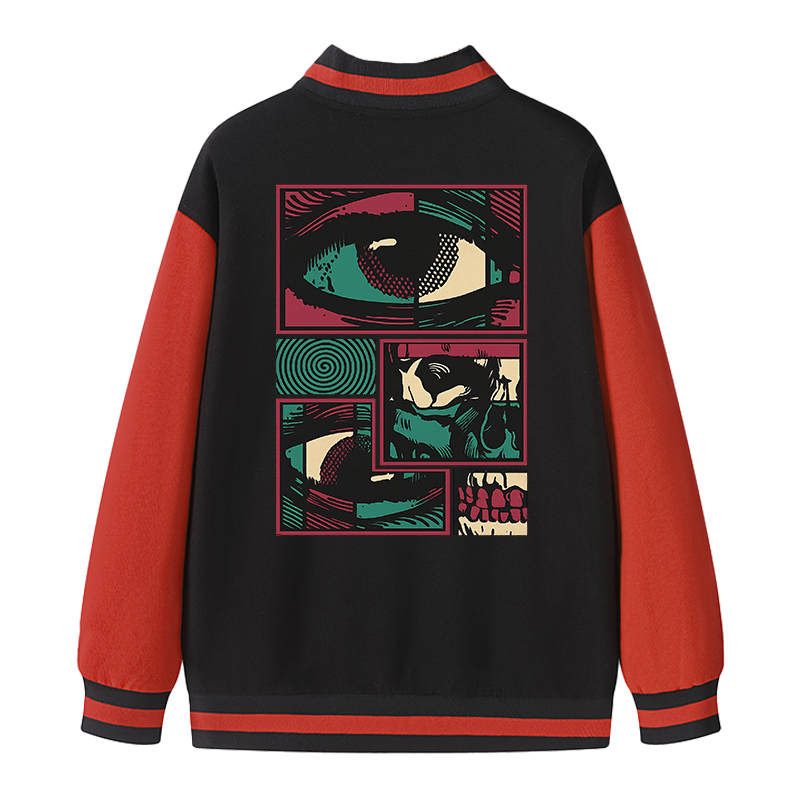 Tokyocanvas Facial Fragments Varsity Jacket