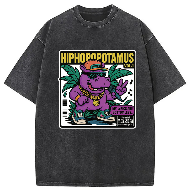 Tokyocanvas Hiphopopotamus Washed T-Shirt