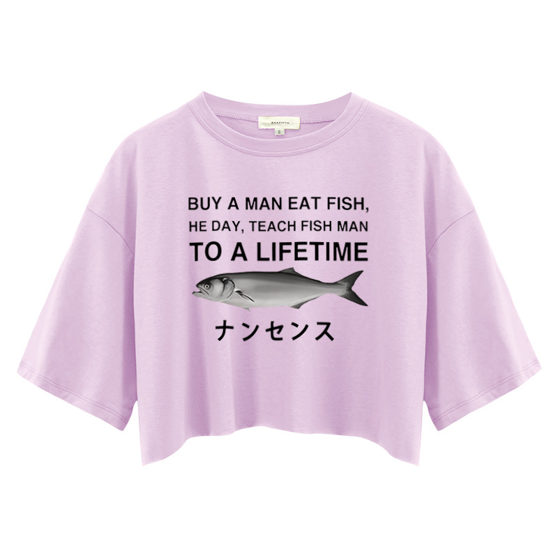 Tokyocanvas Funny To A Lifetime Crop Top