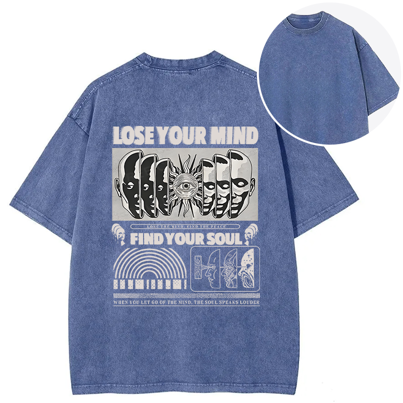 Tokyocanvas Lose Mind Find Soul Back Washed T-Shirt