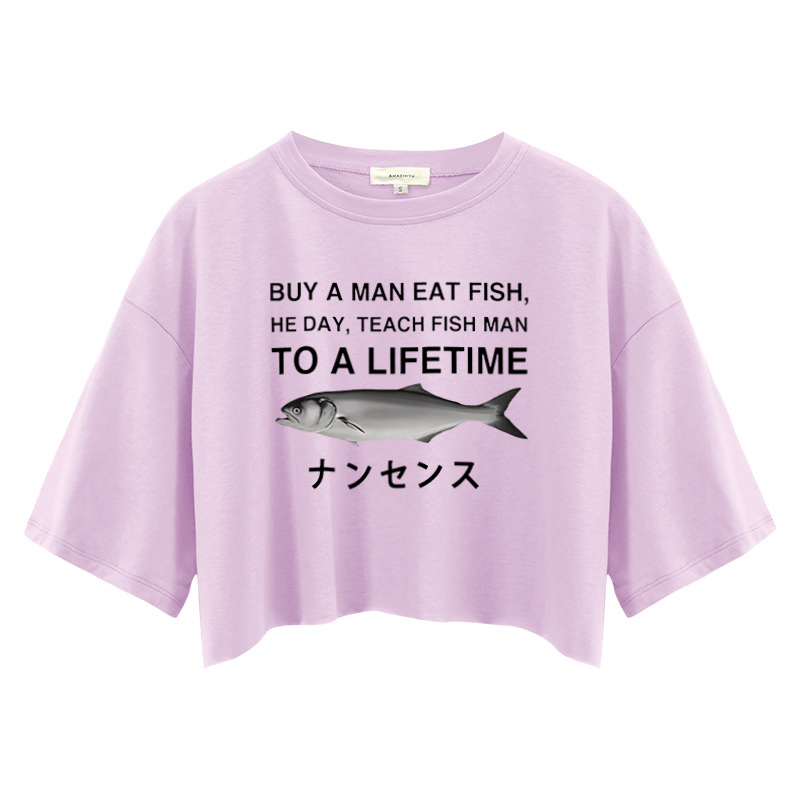 Tokyocanvas Funny To A Lifetime Crop Top