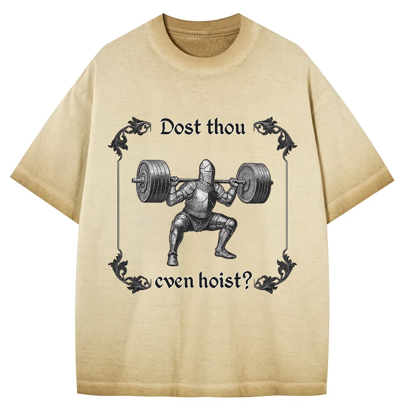 Tokyocanvas Dost Thou Even Hoist Gradient Washed T-Shirt