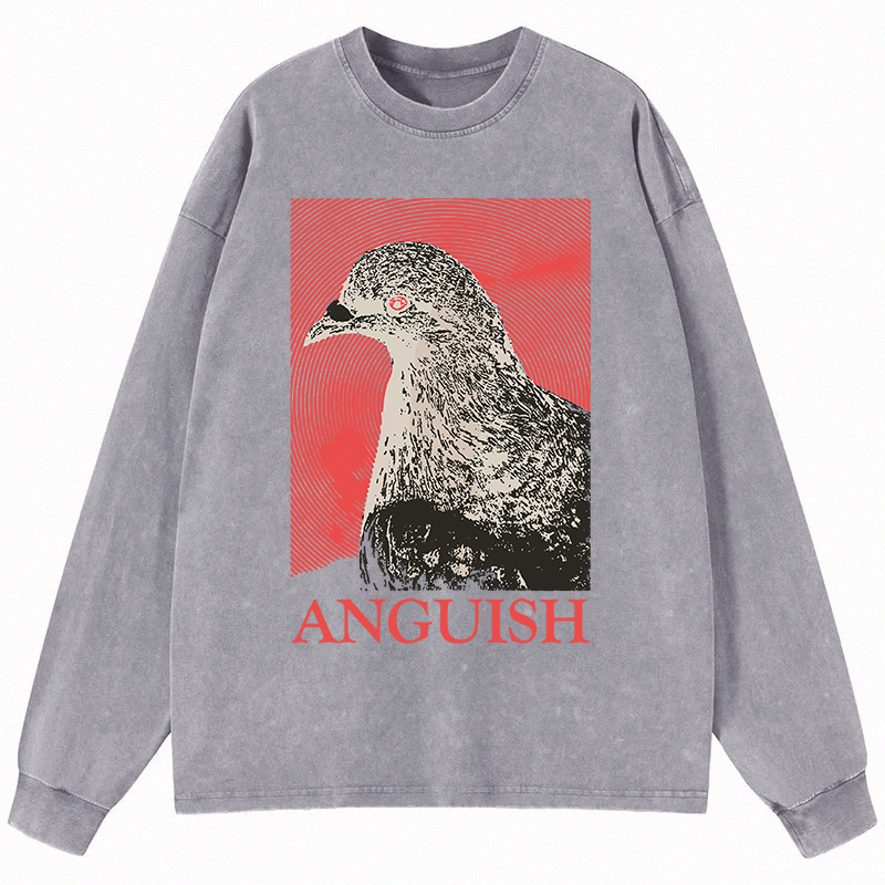 Tokyocanvas The Weight of Urban Anguish Long Sleeve Washed T-Shirt