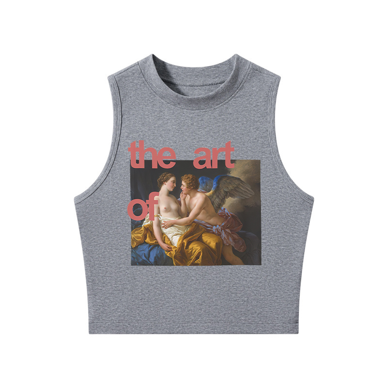 Tokyocanvas The Art of Love Crew Neck Crop Top