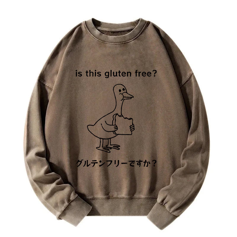 Tokyocanvas Avoid Gluten Product Washed Sweatshirt