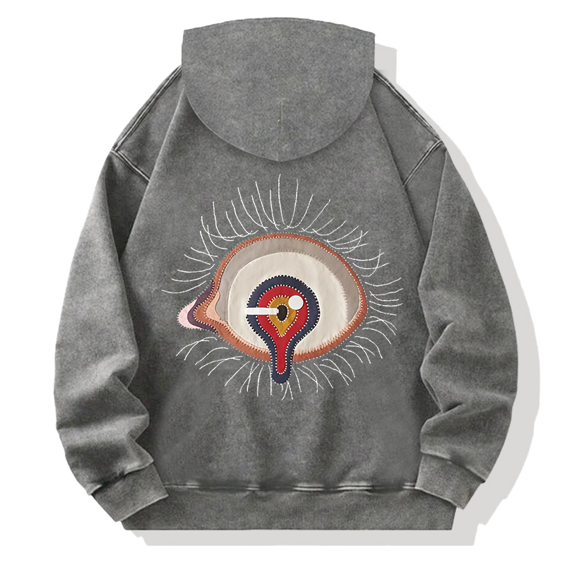 Tokyocanvas Tearful Eyes Back Washed Hoodie