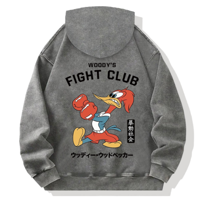 Tokyocanvas Fight Club Back Washed Hoodie