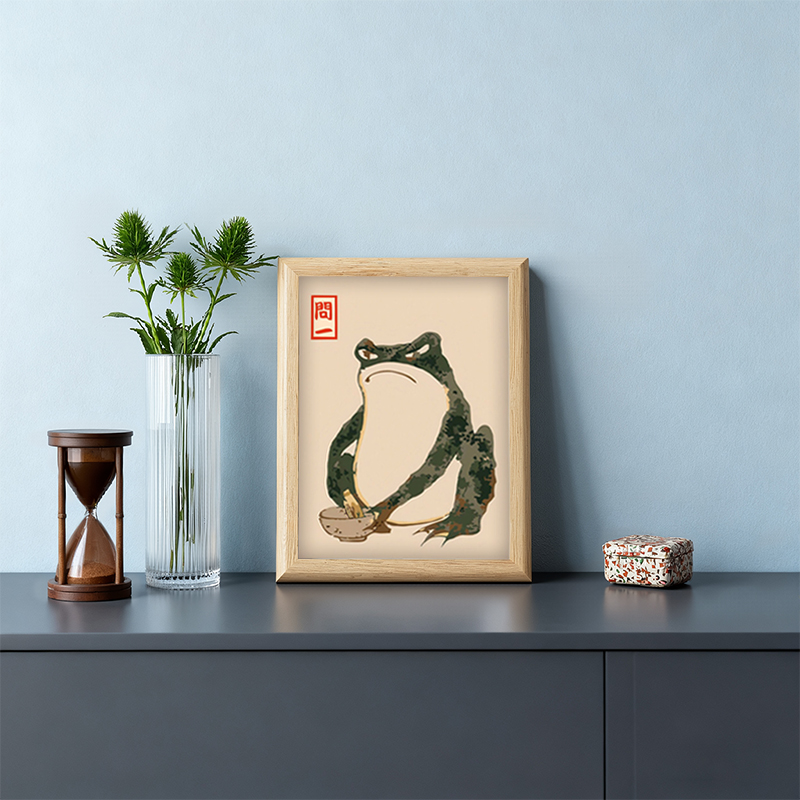 Tokyocanvas Matsumoto Hoji Frog Framed Art Print