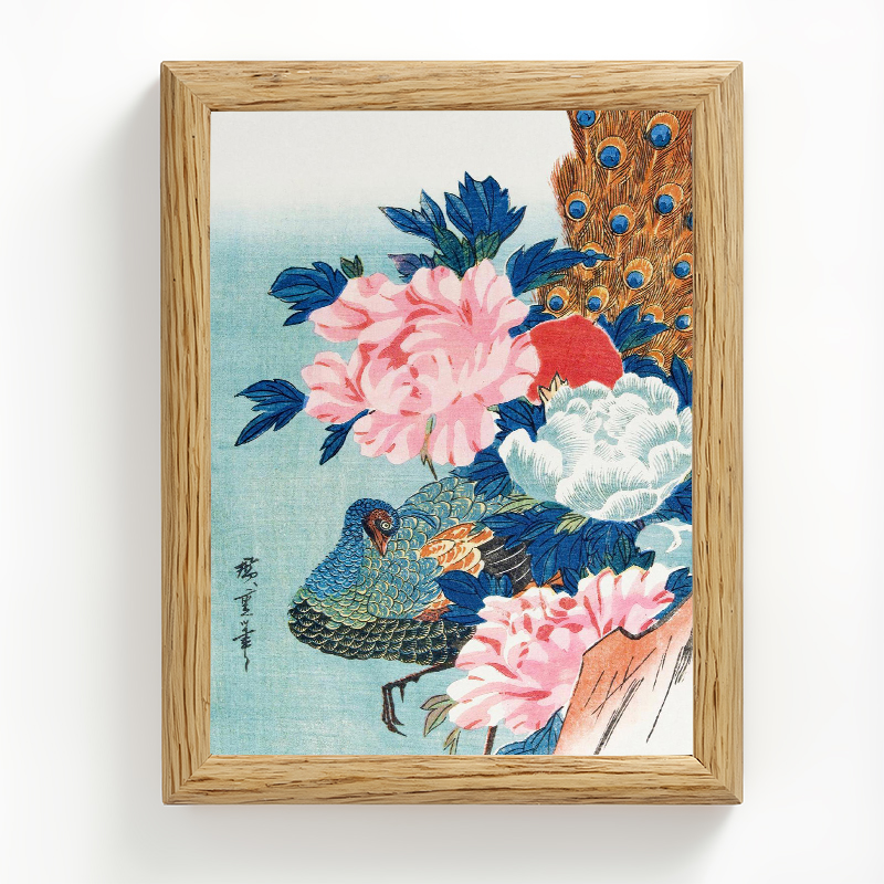 Tokyocanvas Bird and Flower Framed Art Print