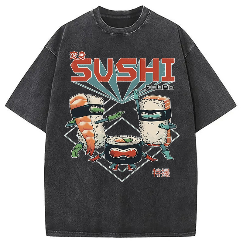 Tokyocanvas Sushi Squad Washed T-Shirt