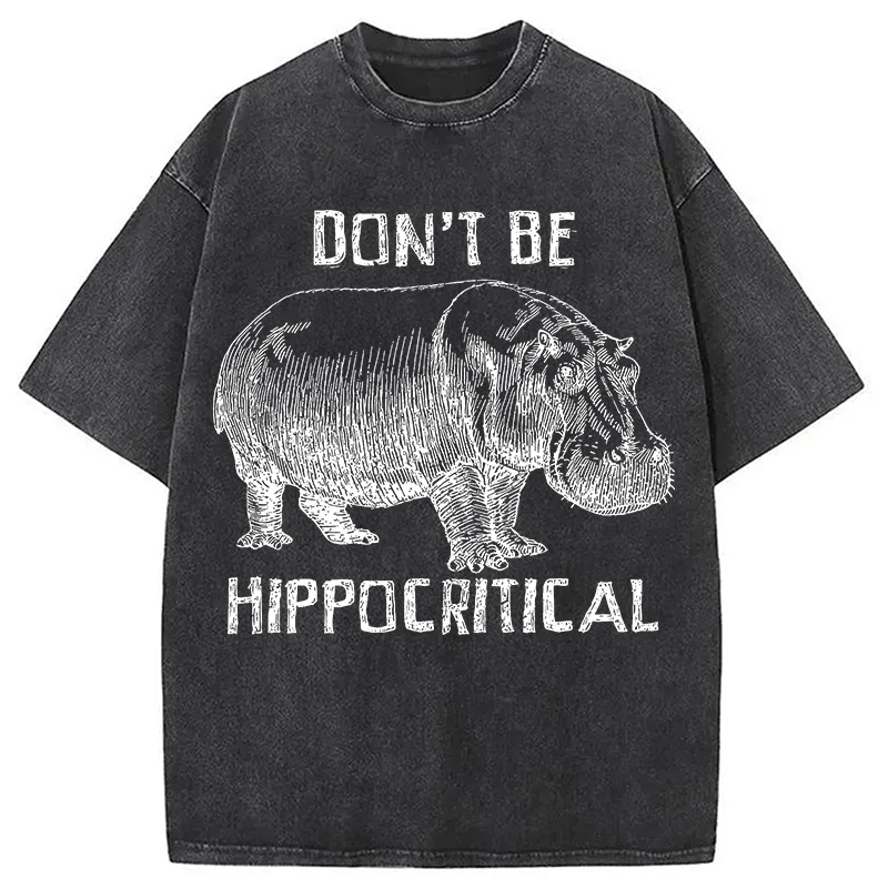 Tokyocanvas Don't be Hippocritical Washed T-Shirt