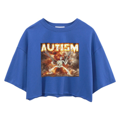 Tokyocanvas Autism Skeleton Crop Top
