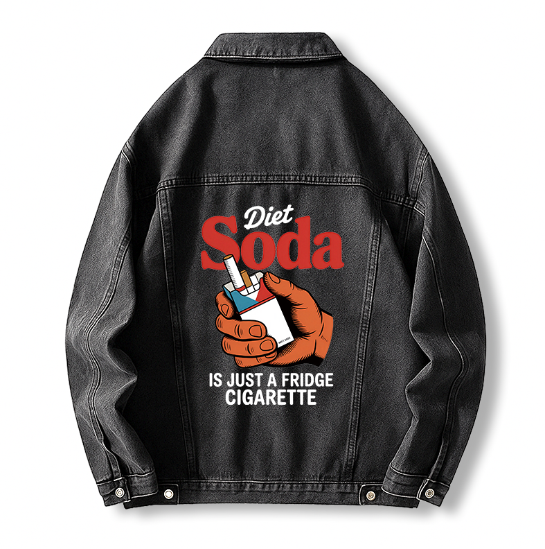Tokyocanvas Diet Soda Is Just A Fridge Cigarette Funny Jean Jackets