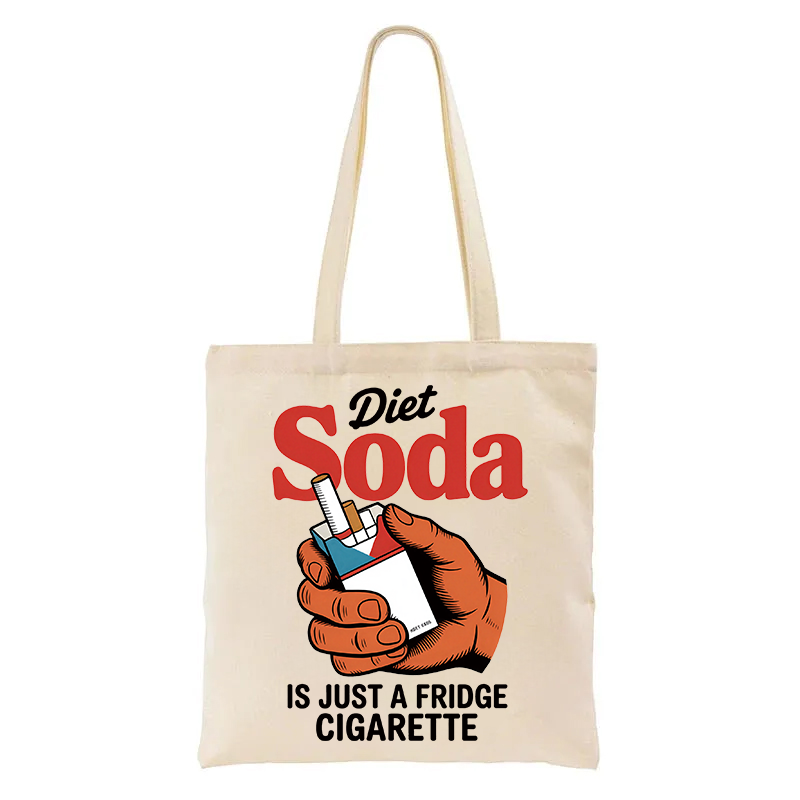 Tokyocanvas Diet Soda Is Just A Fridge Cigarette Funny Tote Bag