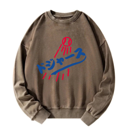 Tokyocanvas Japanese Baseball Washed Sweatshirt