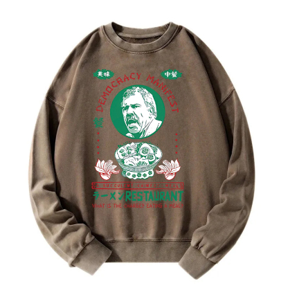 Tokyocanvas Delicious Chinese Food Washed Sweatshirt