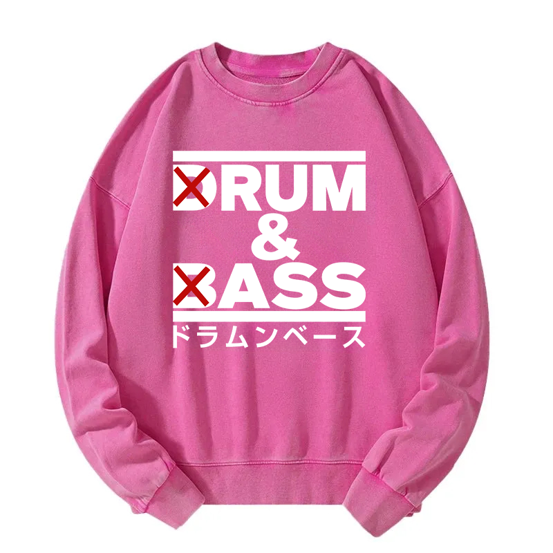 Tokyocanvas Drum And Bass Funny Washed Sweatshirt