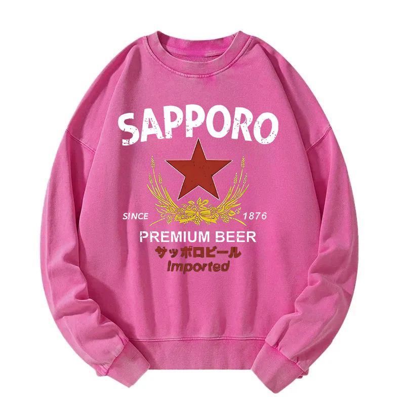Tokyocanvas Sapporo Beer Essential Washed Sweatshirt