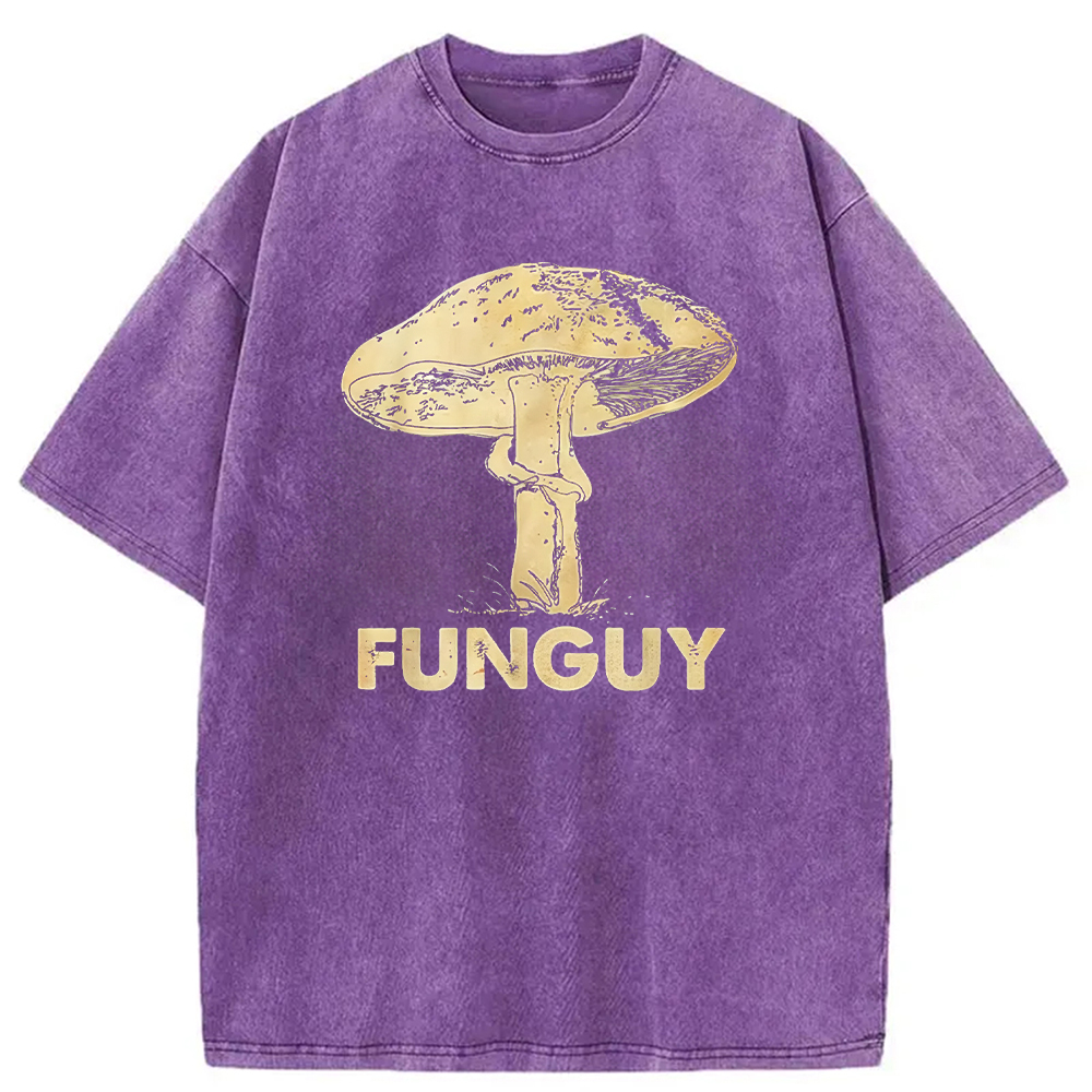 Tokyocanvas Funguy Mushroom Washed T-Shirt