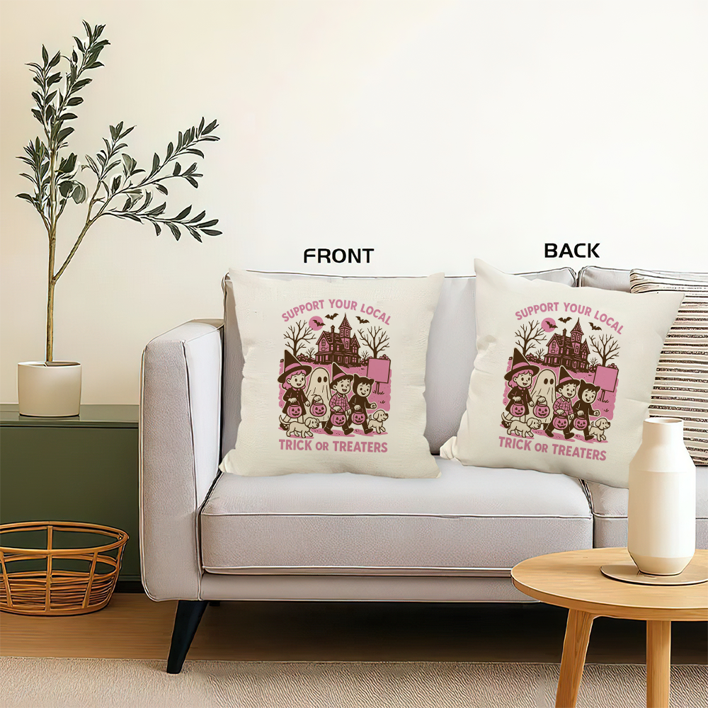 Tokyocanvas Children On Halloween Pillow