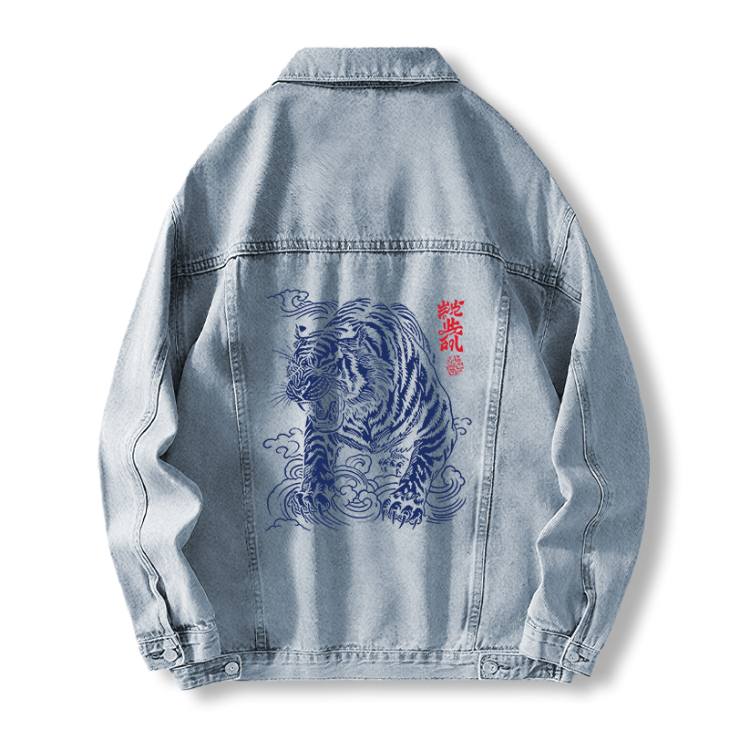 Tokyocanvas Japanese Tiger Jean Jackets