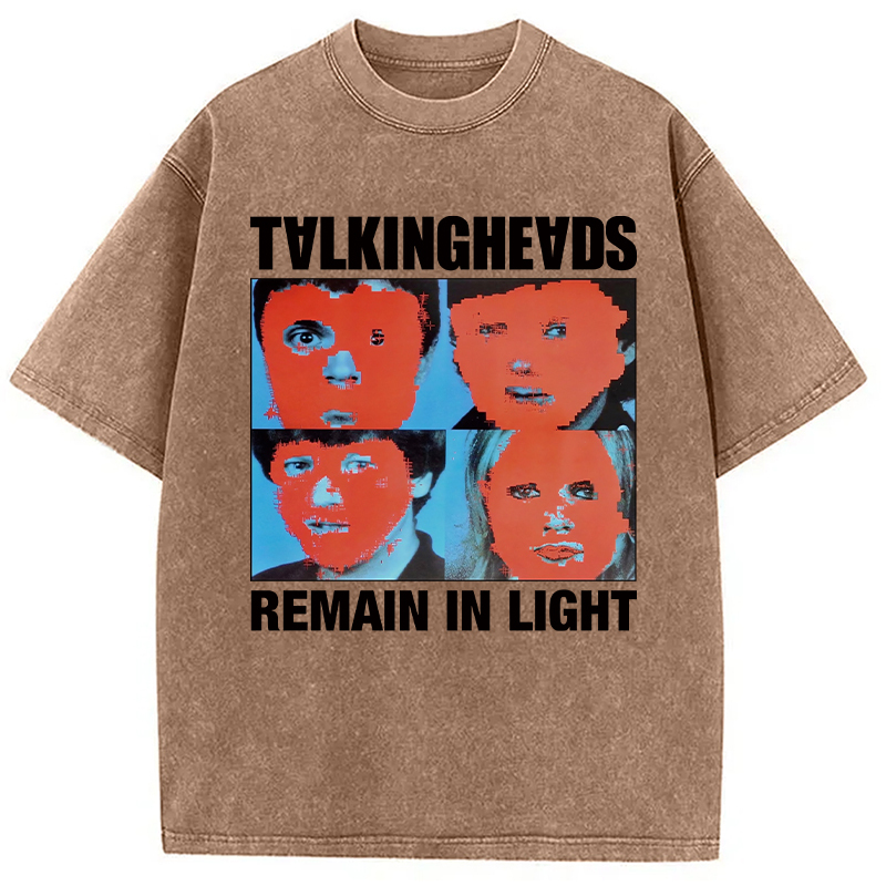 Tokyocanvas Talking Heads Remain In Light Washed T-Shirt