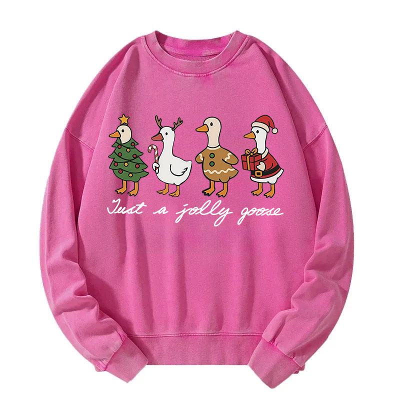Tokyocanvas Just A Jolly Goose Washed Sweatshirt