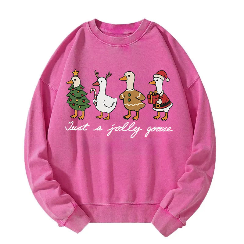 Tokyocanvas Just A Jolly Goose Washed Sweatshirt