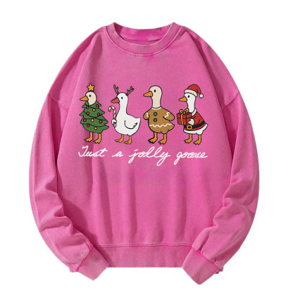Tokyocanvas Just A Jolly Goose Washed Sweatshirt