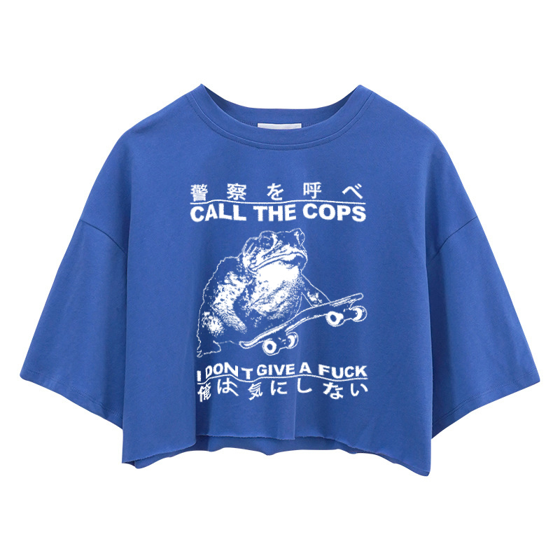 Tokyocanvas I Don't Care Crop Top