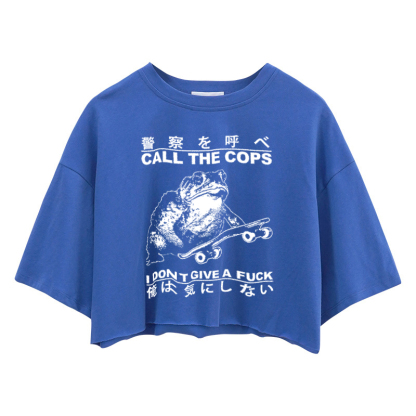 Tokyocanvas I Don't Care Crop Top