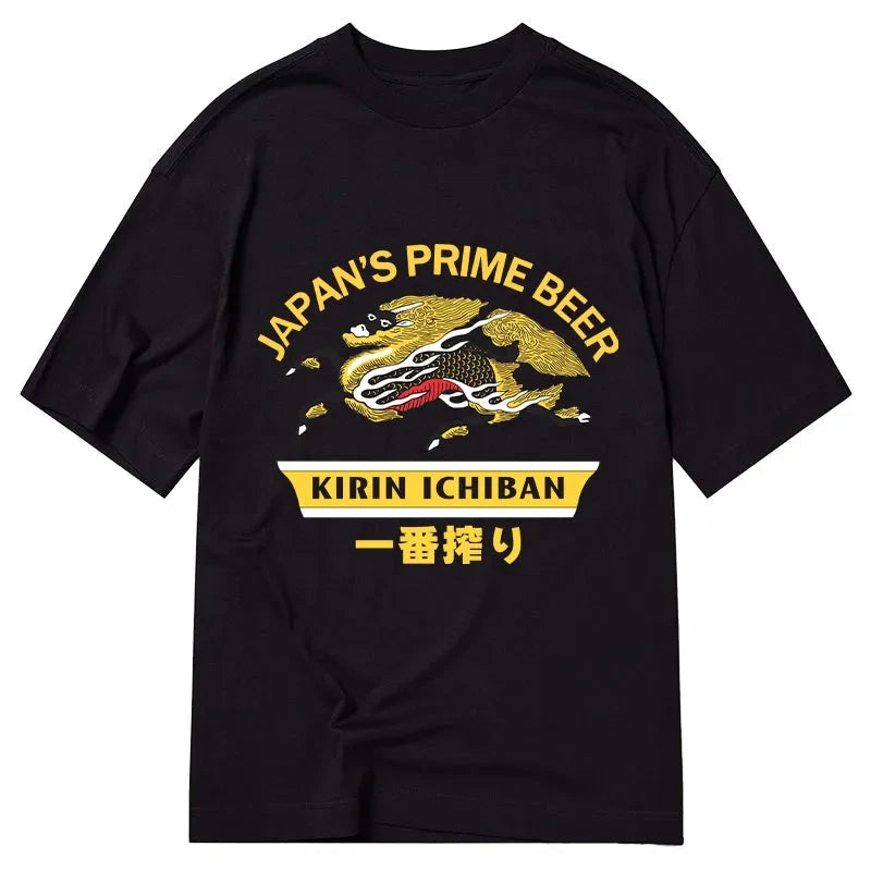 Tokyocanvas Kirin Ichiban Beer Logo Japanese Classic T-Shirt