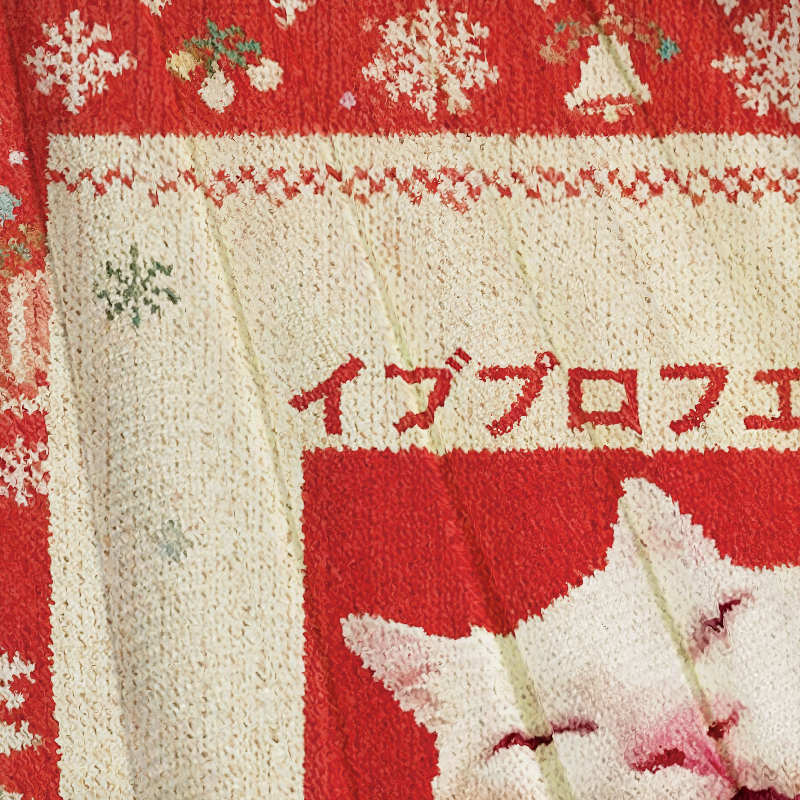 Tokyocanvas Red Ibuprofen Meme Cat Christmas Ugly Sweatshirt