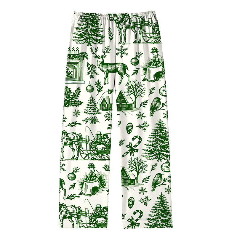 Tokyocanvas Retro Christmas Reindeer Pajama Set