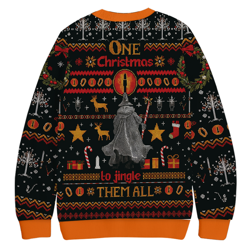 Tokyocanvas Gandalf One Christmas Ugly Sweatshirt