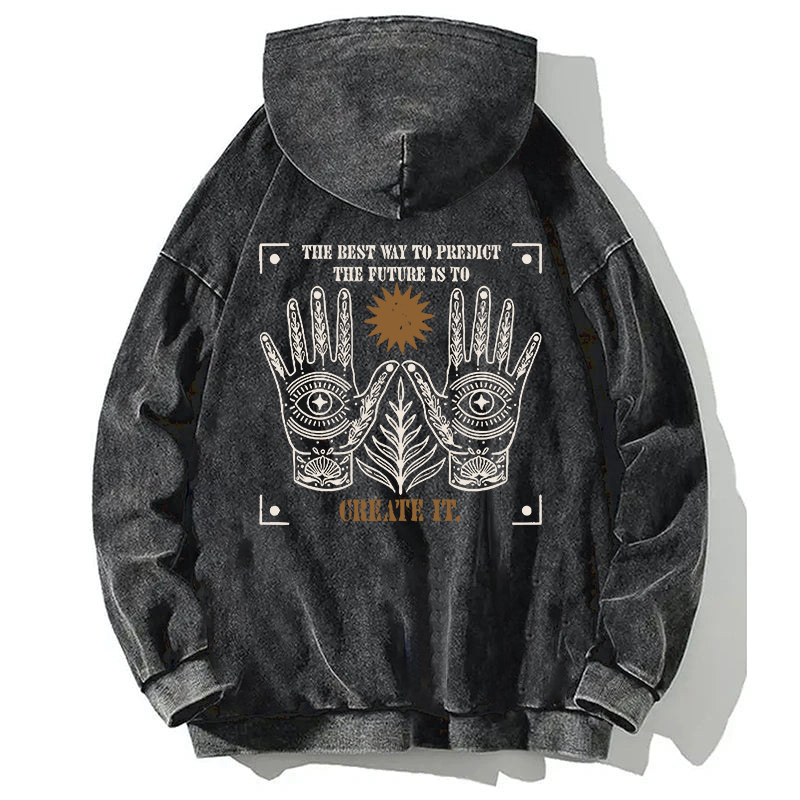 Tokyocanvas Creating The Future Back Washed Hoodie