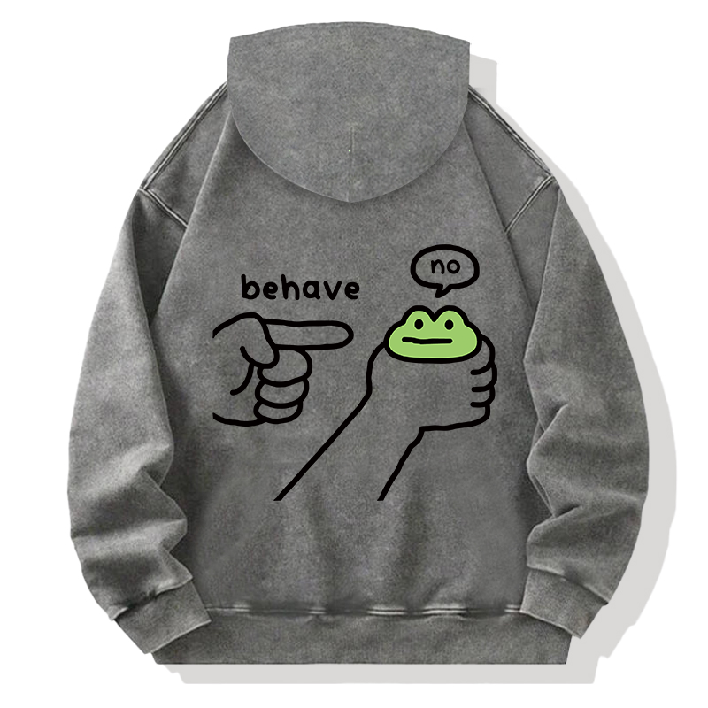 Tokyocanvas Dishonest Frog Back Washed Hoodie