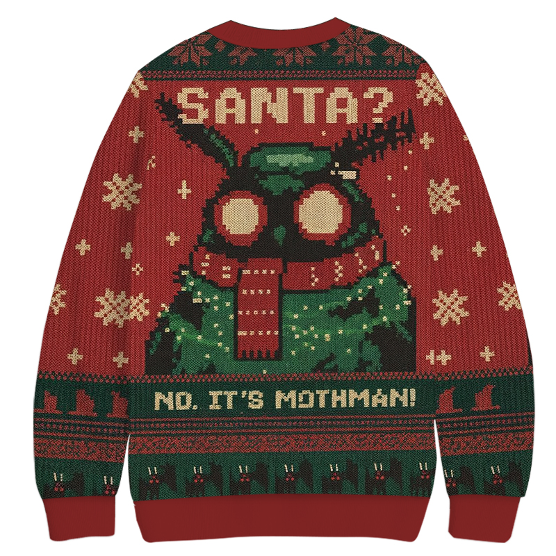 Tokyocanvas No It's Mothman Meme Christmas Ugly Sweatshirt