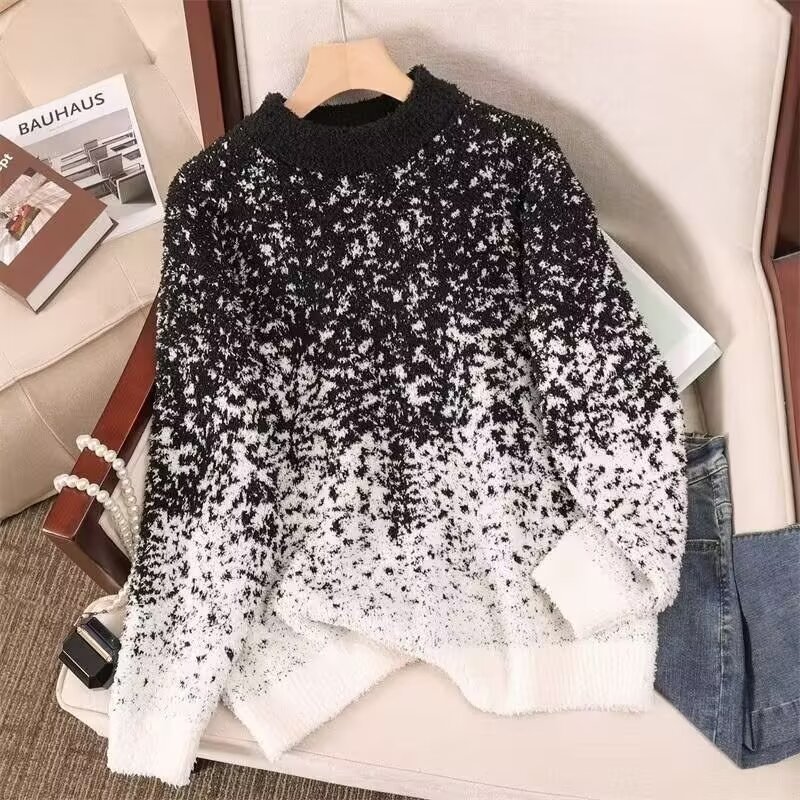 Tokyocanvas Christmas Gradient Snowflakes Ugly Christmas Sweater