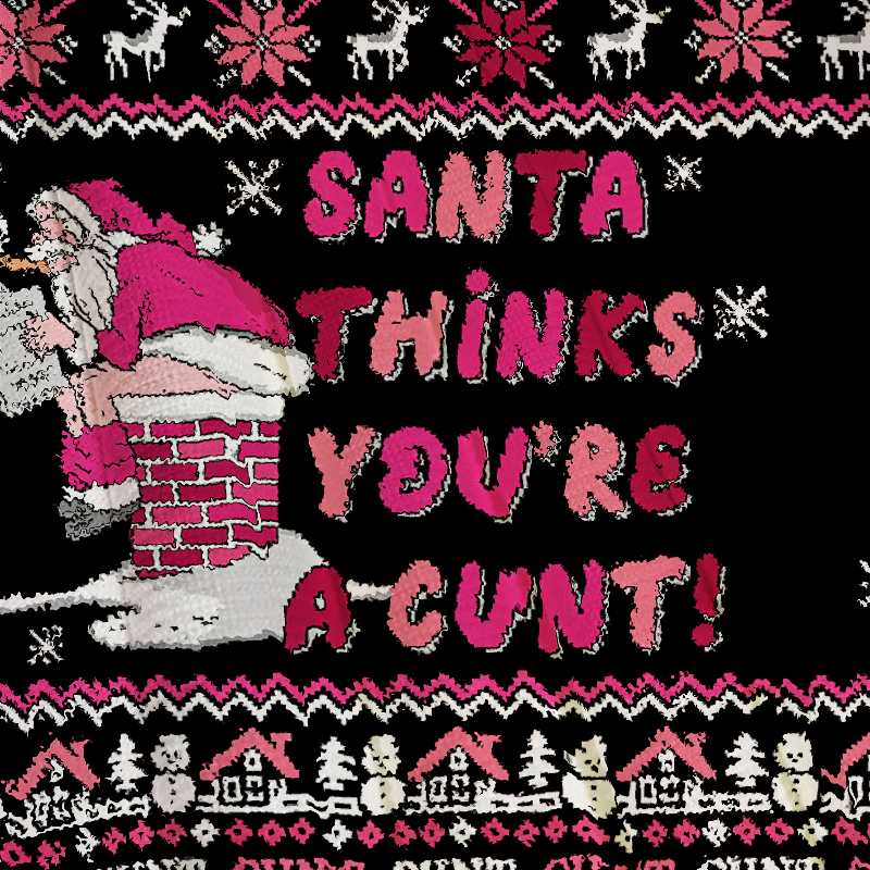 Tokyocanvas Naughty Santa Christmas Ugly Sweatshirt